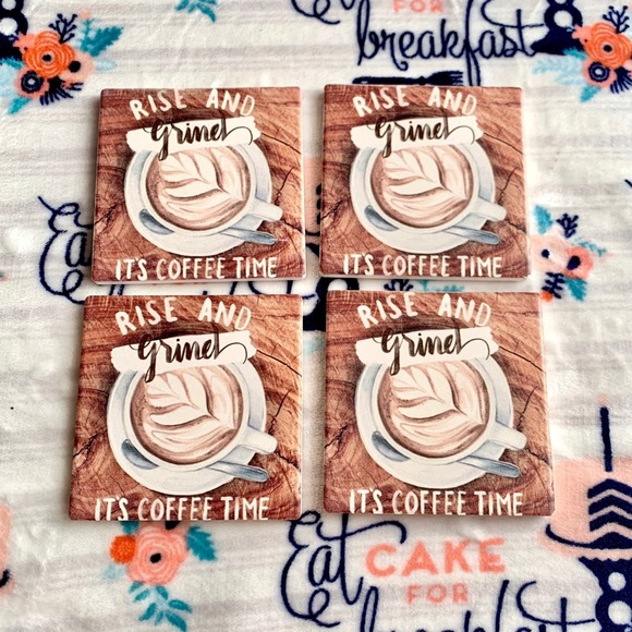 Other - ☕️ Coffee Rise & Grind Latte Coasters ☕️